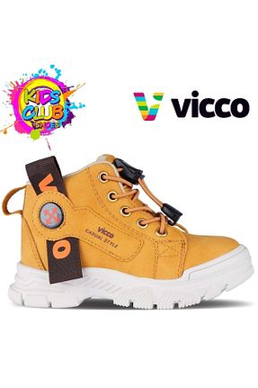 بوت / نیم بوت قهوه ای بچه گانه چرم مصنوعی Vicco - کد 871887128