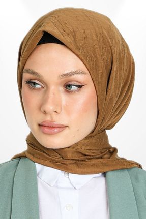 شال قهوه ای زنانه پنبه ای hijabchi - کد 892902681