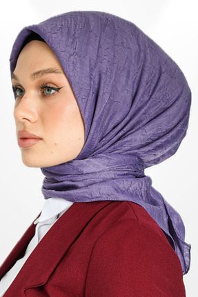 شال بنفش زنانه پنبه ای hijabchi - کد 892902503