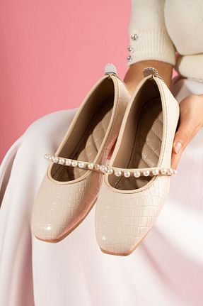 بابت بژ زنانه چرم لاکی FUGA MODA - کد 891801734