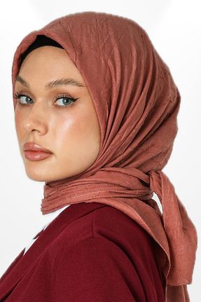 شال صورتی زنانه پنبه ای hijabchi - کد 892901528