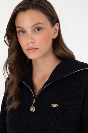 پلیور سرمه ای زنانه ساده U.S. Polo Assn. - کد 891801470