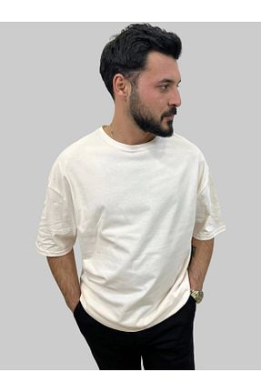 تیشرت بژ مردانه اورسایز Booss Milano - کد 832802497