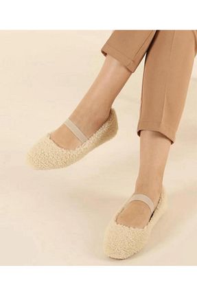 پاندوف بژ زنانه مخملی Riva Shoes - کد 891883194