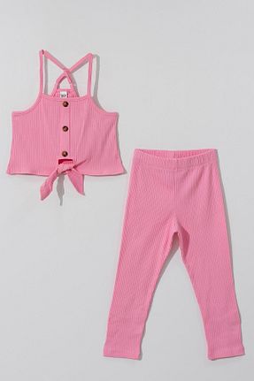 ست بالاتنه و پائین تنه صورتی بچه گانه بافتنی HAUSEkids - کد 891893238