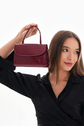 کیف دستی زرشکی زنانه ابعاد کوچک truvalıhelen - کد 884282250