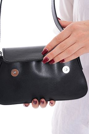 کیف دوشی مشکی زنانه چرم مصنوعی truvalıhelen - کد 869892788