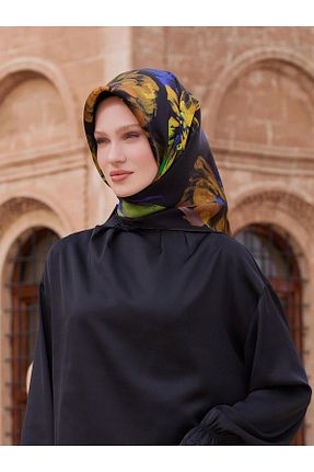 روسری رنگی کرپ ساتن ابریشم Armine - کد 801447291