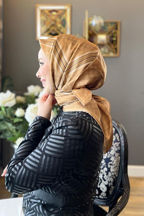 روسری رنگی کرپ ساتن ابریشم Armine - کد 801456633