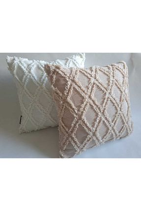 کوسن و روکش کوسن بژ پلی استر PİANTE DEKOR - کد 877660800