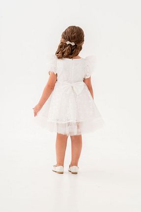 لباس مجلسی و فارغ التحصیلی سفید بچه گانه دانتل Eray Kids - کد 884895227