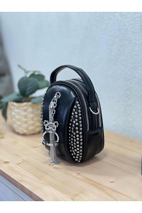 کیف دوشی مشکی زنانه چرم مصنوعی ÇÇS - کد 833600406