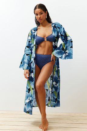 کیمونو و کافتان رنگی زنانه %100 پنبه Butik - کد 922887908