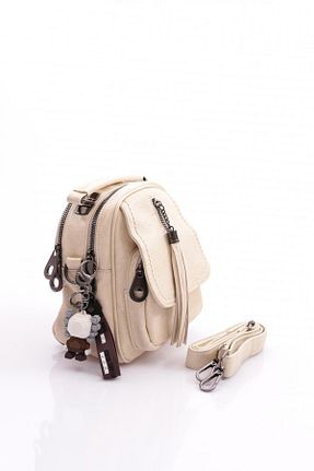 کیف دوشی بژ زنانه چرم مصنوعی ÇÇS - کد 849631090