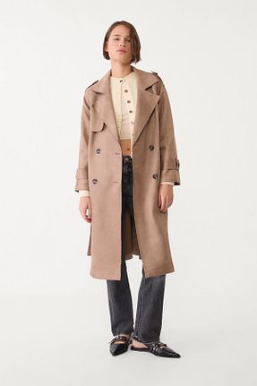 ترنچکت قهوه ای زنانه پلی استر Stradivarius - کد 846237552