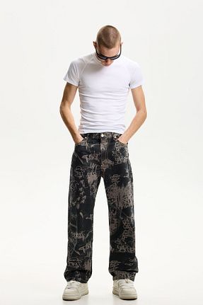شلوار جین طوسی مردانه رگولار Bershka - کد 891994482