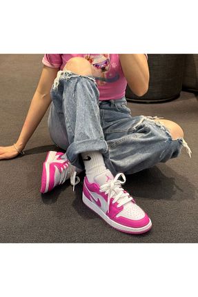کفش اسنیکر صورتی زنانه بند دار Nike - کد 893311339