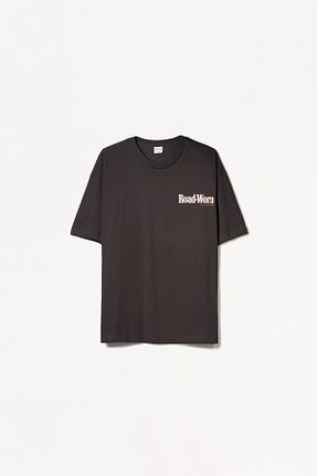 تیشرت طوسی مردانه Relaxed Bershka - کد 891994414