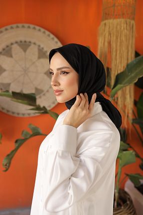 روسری مشکی پنبه ای QASSA SHAL - کد 893314739