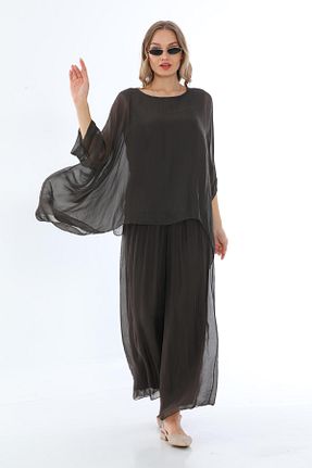 شلوار قهوه ای زنانه بافتنی Bohem Stil - کد 890136036