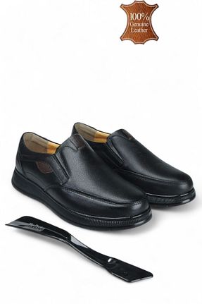 کفش کژوال مشکی مردانه چرم خالص The Dortex Shoes - کد 892017053