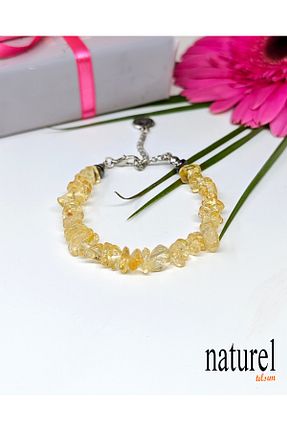 دستبند جواهر بژ زنانه سنگ طبیعی Naturel Tılsım - کد 333523628