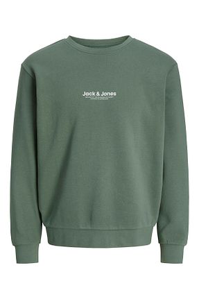 سوئیشرت سبز مردانه ساده Jack & Jones - کد 892025754
