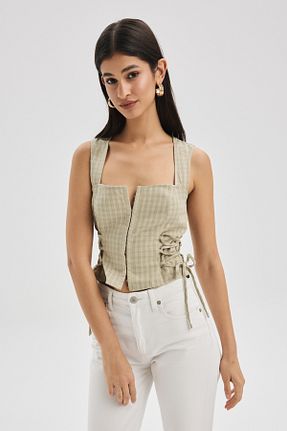 بلوز سبز زنانه طرح دار Forever 21 - کد 892505625