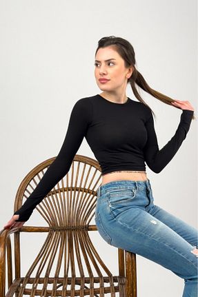 بادی مشکی زنانه یقه دوچرخه Betimoda - کد 892036519
