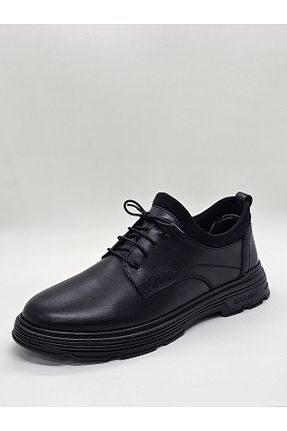 کفش کژوال مشکی مردانه چرم خالص İzderi - کد 892033009