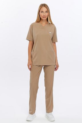 ست بالاتنه و پائین تنه بژ زنانه بافتنی Yulauniform - کد 893328289