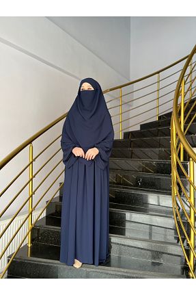کلاه و ابایا سرمه ای زنانه بافتنی MODA - کد 892045695
