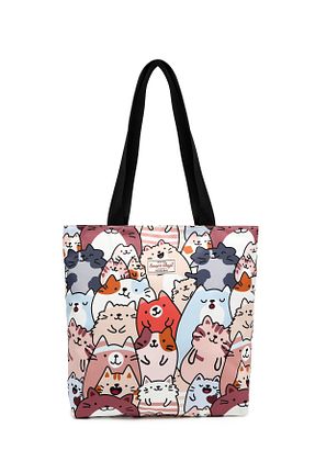 کیف دوشی قهوه ای زنانه پارچه ای Smart Bags - کد 892195412
