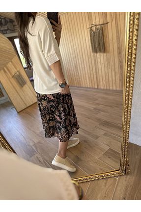 بلوز بژ زنانه ساده caddstore - کد 892066248