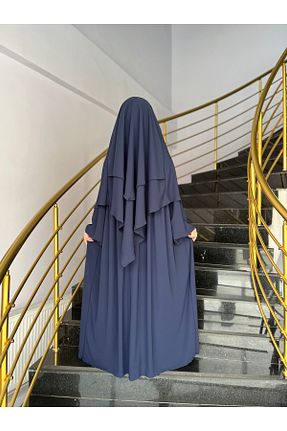 کلاه و ابایا سرمه ای زنانه بافتنی MODA - کد 892045695