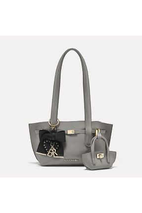 کیف دوشی طوسی زنانه چرم مصنوعی Black Ribbon - کد 893341625