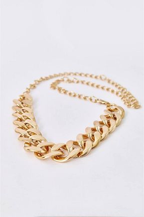 کمربند طلائی زنانه چرم مصنوعی MODAM HİFA - کد 892080831