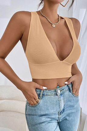 بلوز بژ زنانه ساده ADEGO - کد 856876244