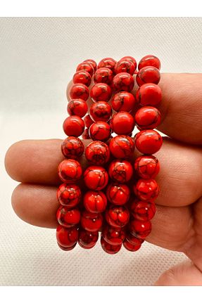 دستبند جواهر قرمز زنانه سنگ طبیعی grs oyuncak - کد 735418283