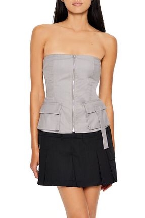 بلوز طوسی زنانه ساده Forever 21 - کد 892512374