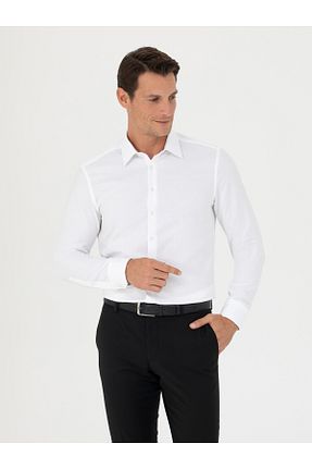 پیراهن سفید مردانه اسلیم فیت Cacharel - کد 892138553