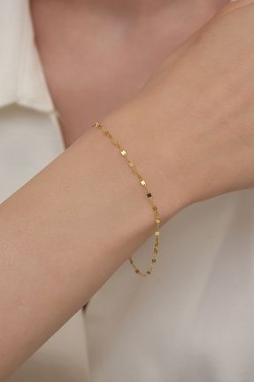 دستبند طلا زرد زنانه 14 عیار Altınkesesi - کد 893342726
