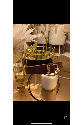 کمربند زرشکی زنانه چرم مصنوعی NOWVAGE - کد 892299175
