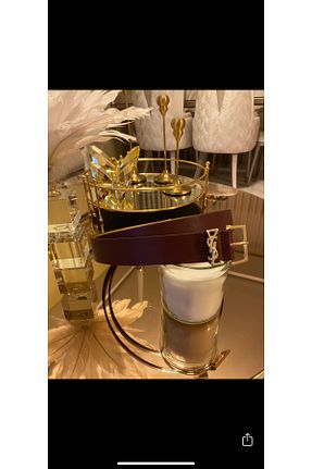 کمربند زرشکی زنانه چرم مصنوعی NOWVAGE - کد 892299175