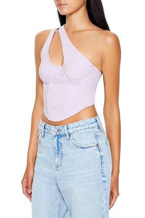 بلوز بنفش زنانه ساده Forever 21 - کد 892512389