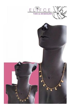گردنبند استیل ( فولاد ) طلائی زنانه استیل (فولاد) Elifintakisi - کد 846981793
