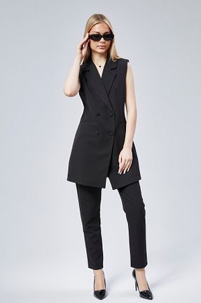 ست بالاتنه و پائین تنه مشکی زنانه بافتنی Bolivente - کد 892145066