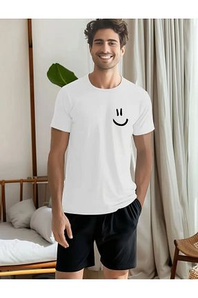 ست بالاتنه و پائین تنه سفید زنانه بافت caddekombin - کد 892142583