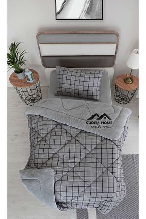 لحاف تکنفره طوسی Silikon Sudemhome - کد 825930732