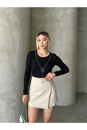 بلوز مشکی زنانه ساده Deroshe - کد 892143077